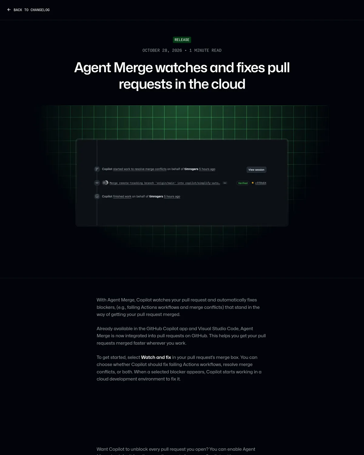 GitHub Copilot Agent Merge: What It Does and How to Turn It On | Pondero