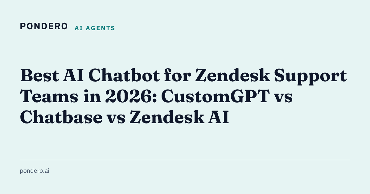 Best AI chatbot for Zendesk support: CustomGPT vs Zendesk vs Chatbase