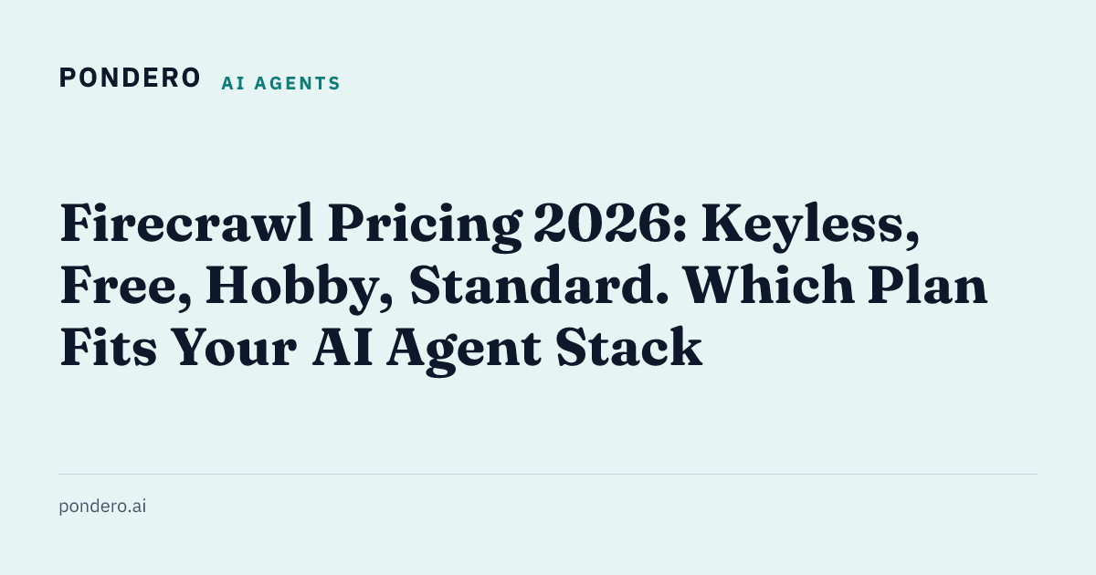Firecrawl pricing plans for an agent stack