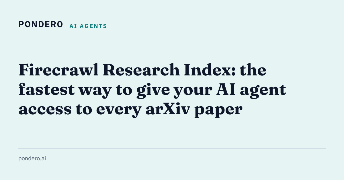 Firecrawl Research Index: research-grade arXiv search in one API call