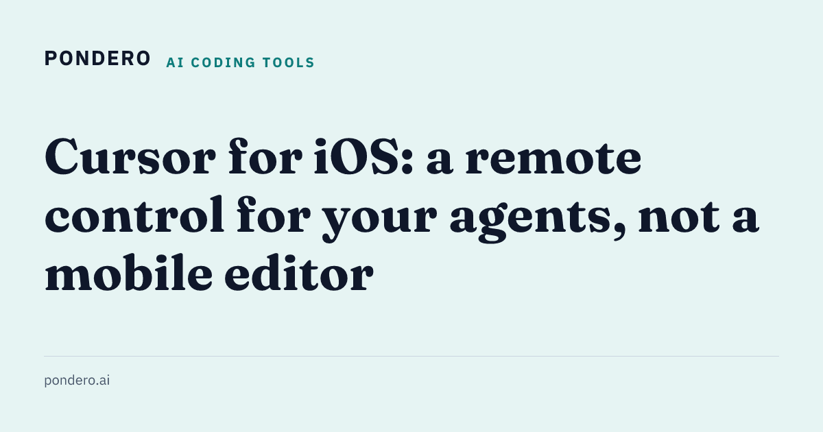 Cursor for iOS guide