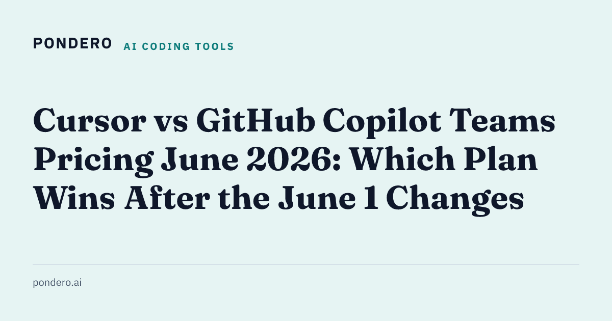 Cursor vs GitHub Copilot Teams pricing comparison June 2026