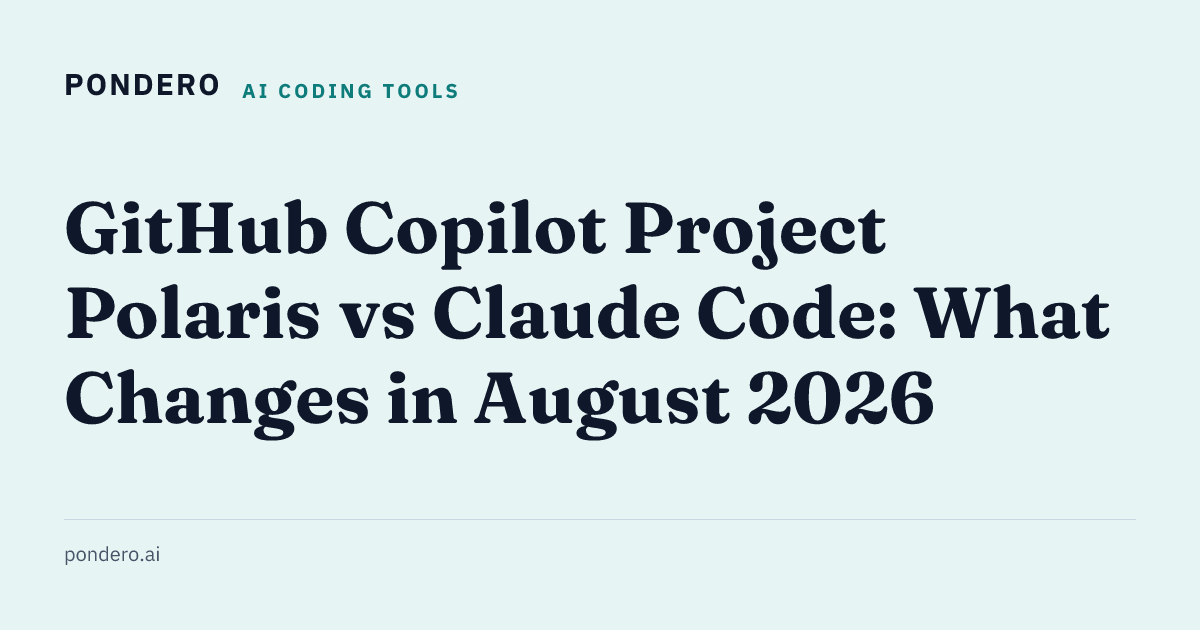 GitHub Copilot Project Polaris vs Claude Code comparison