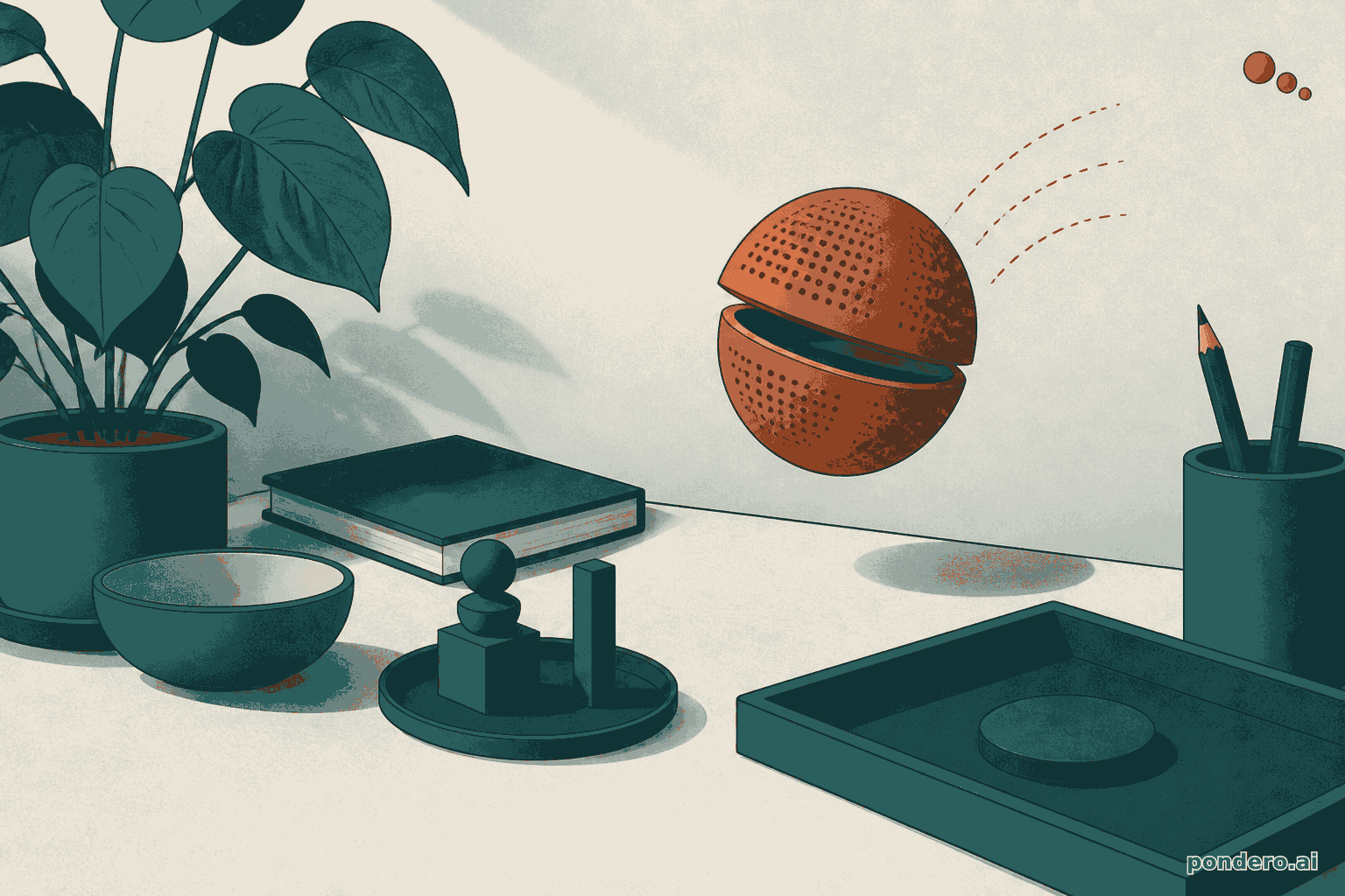 OpenAI first hardware device - screenless speaker editorial illustration