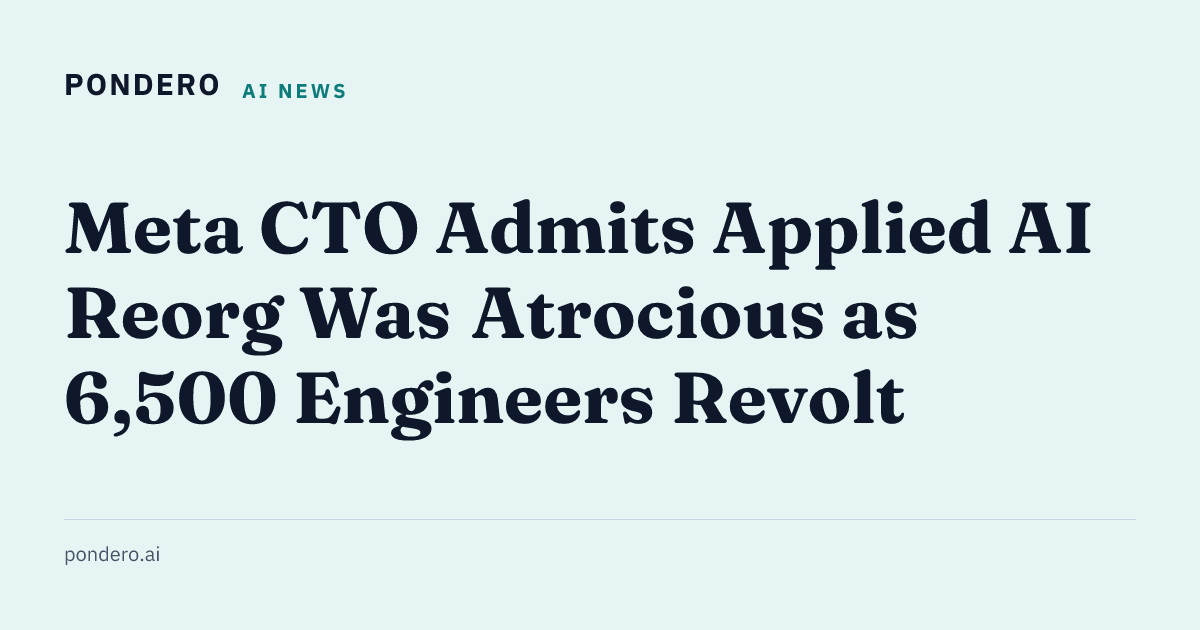 Meta CTO Bosworth internal memo on Applied AI reorg