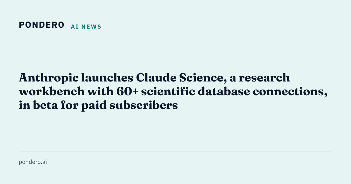 Claude Science launch
