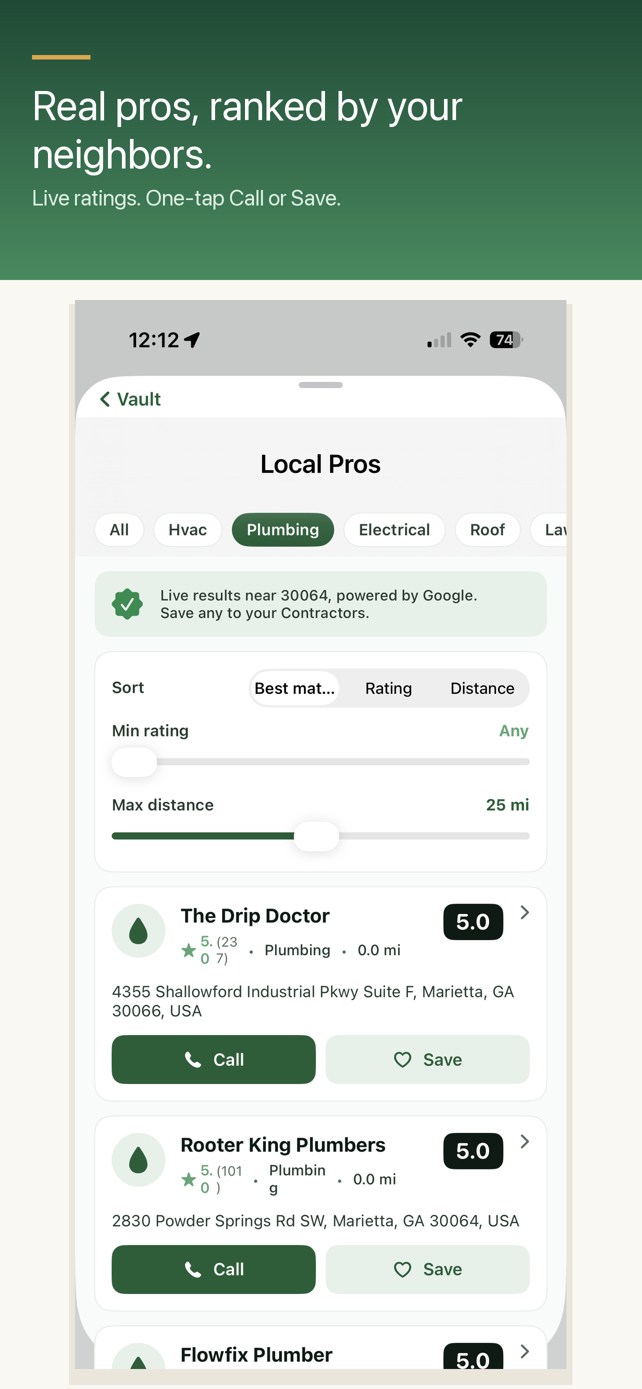 Find a vetted local pro
